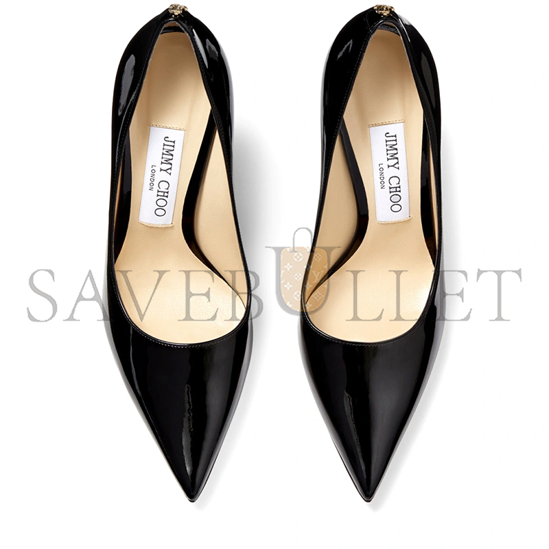 Ji*y Ch* love 100 black patent leather pointed-toe pumps love100pwj
